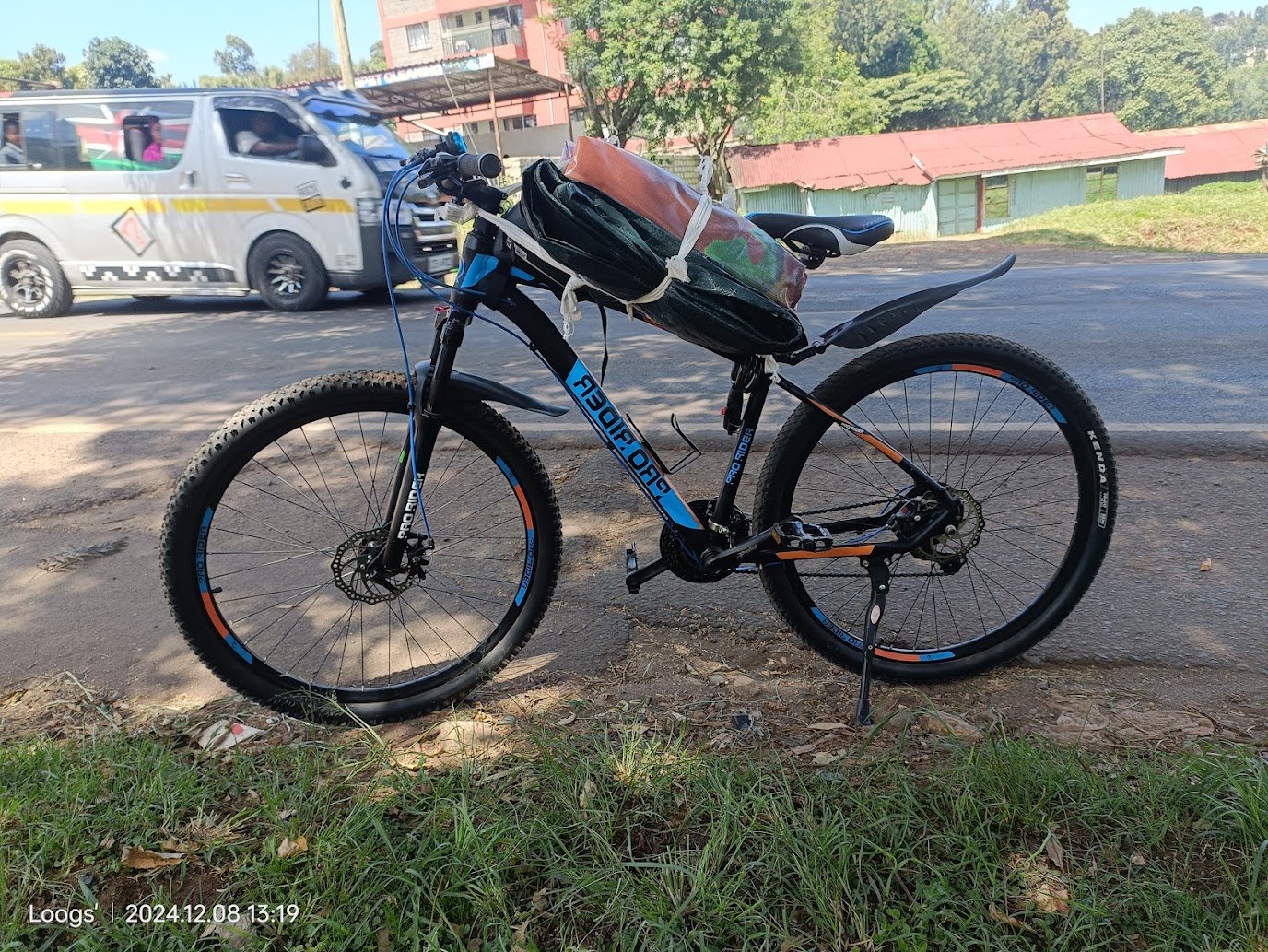 Mountain bike loaded for a ride